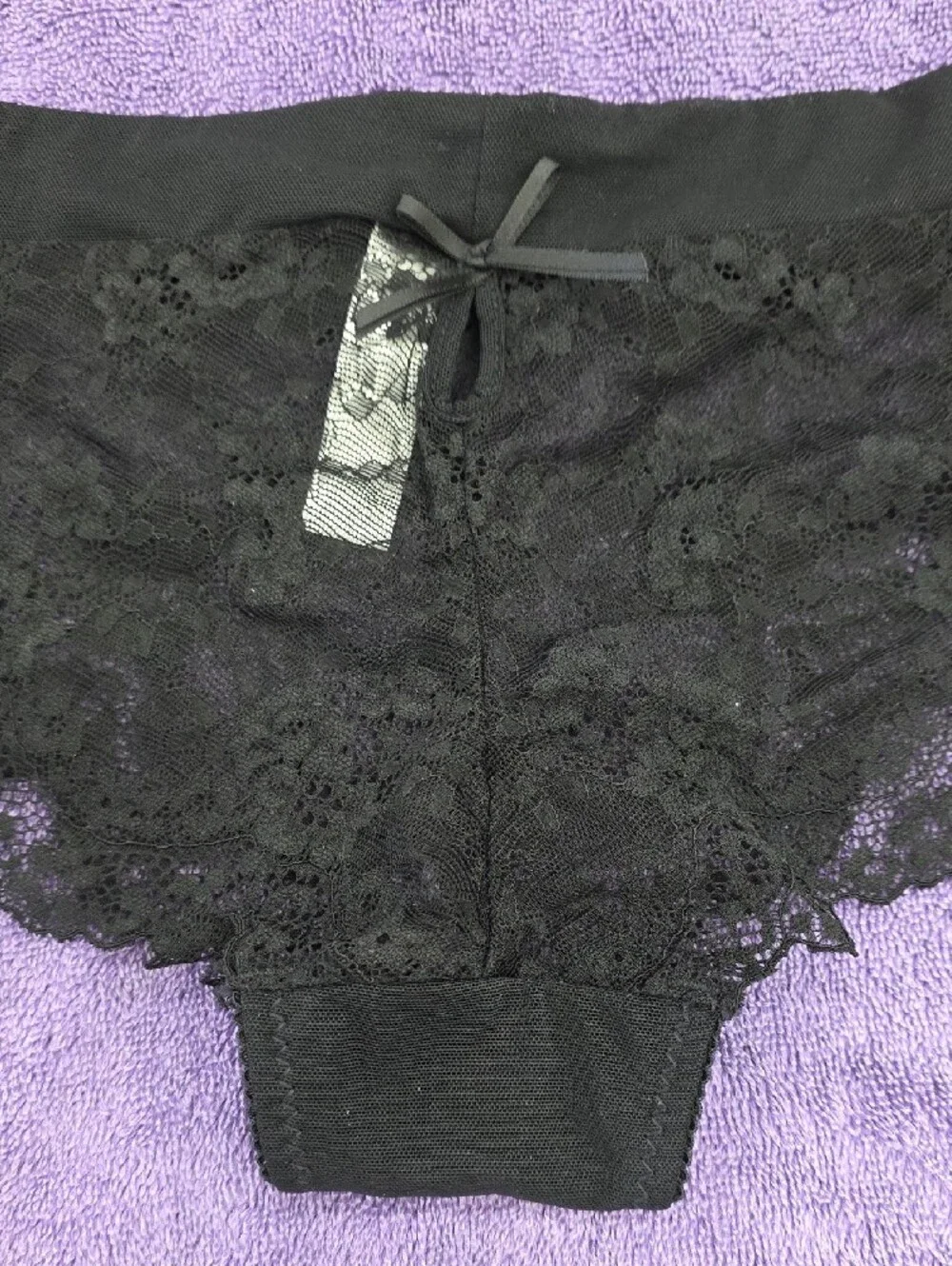 NWOT Black Lace Bra & Panty Set with Garters - Women Intimates